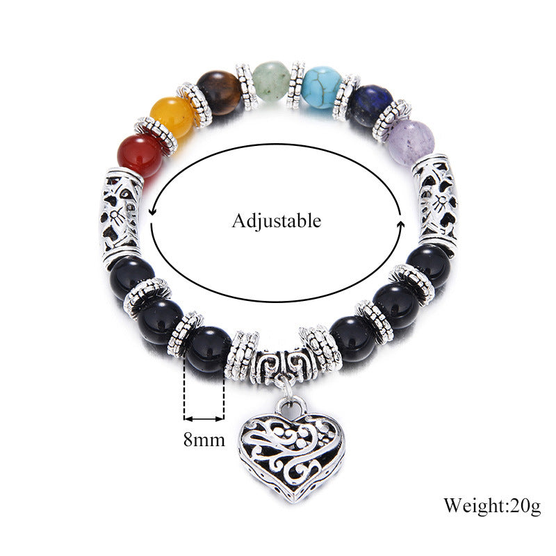 Colorful Seven Chakra Energy Beaded Bracelet
