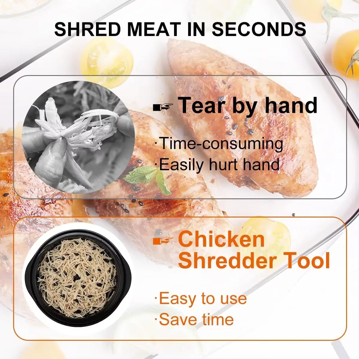 Chicken Shredder Tool Meat Breast Shredding Separation Mincing Grinder