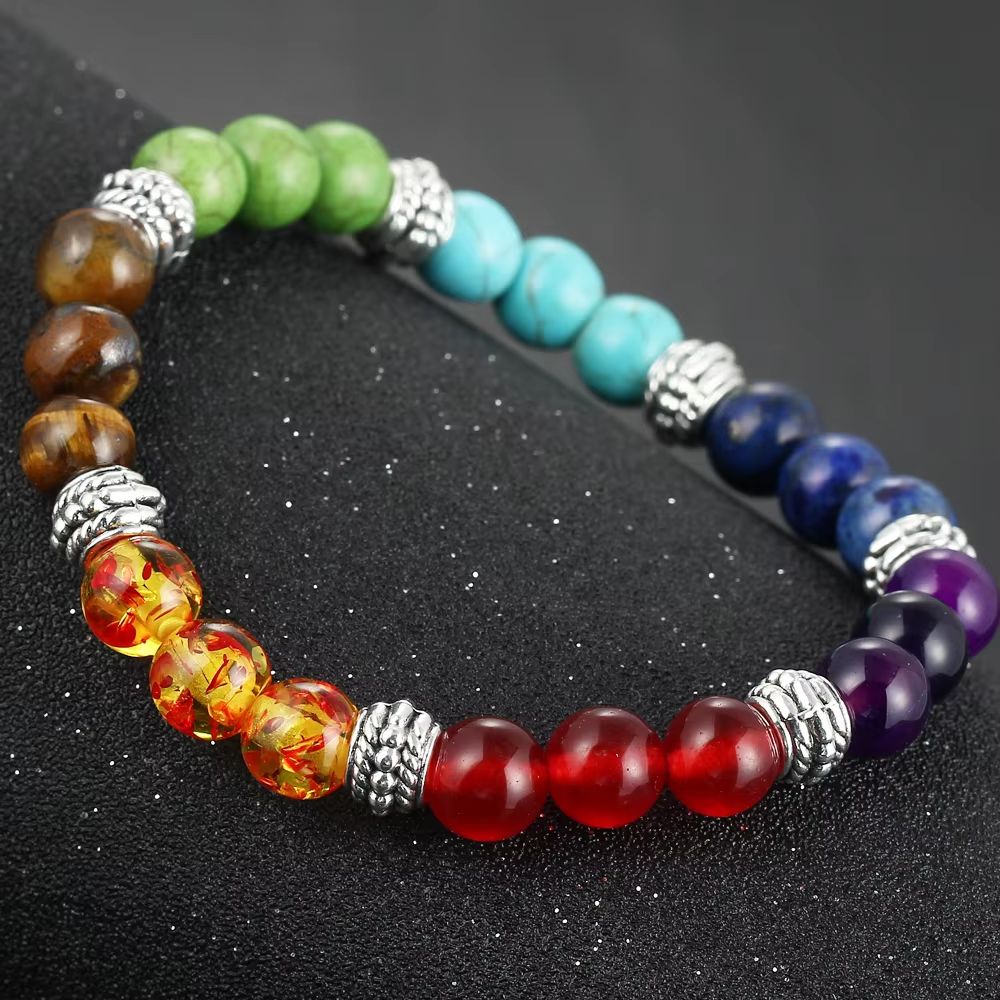 Colorful Seven Chakra Energy Beaded Bracelet