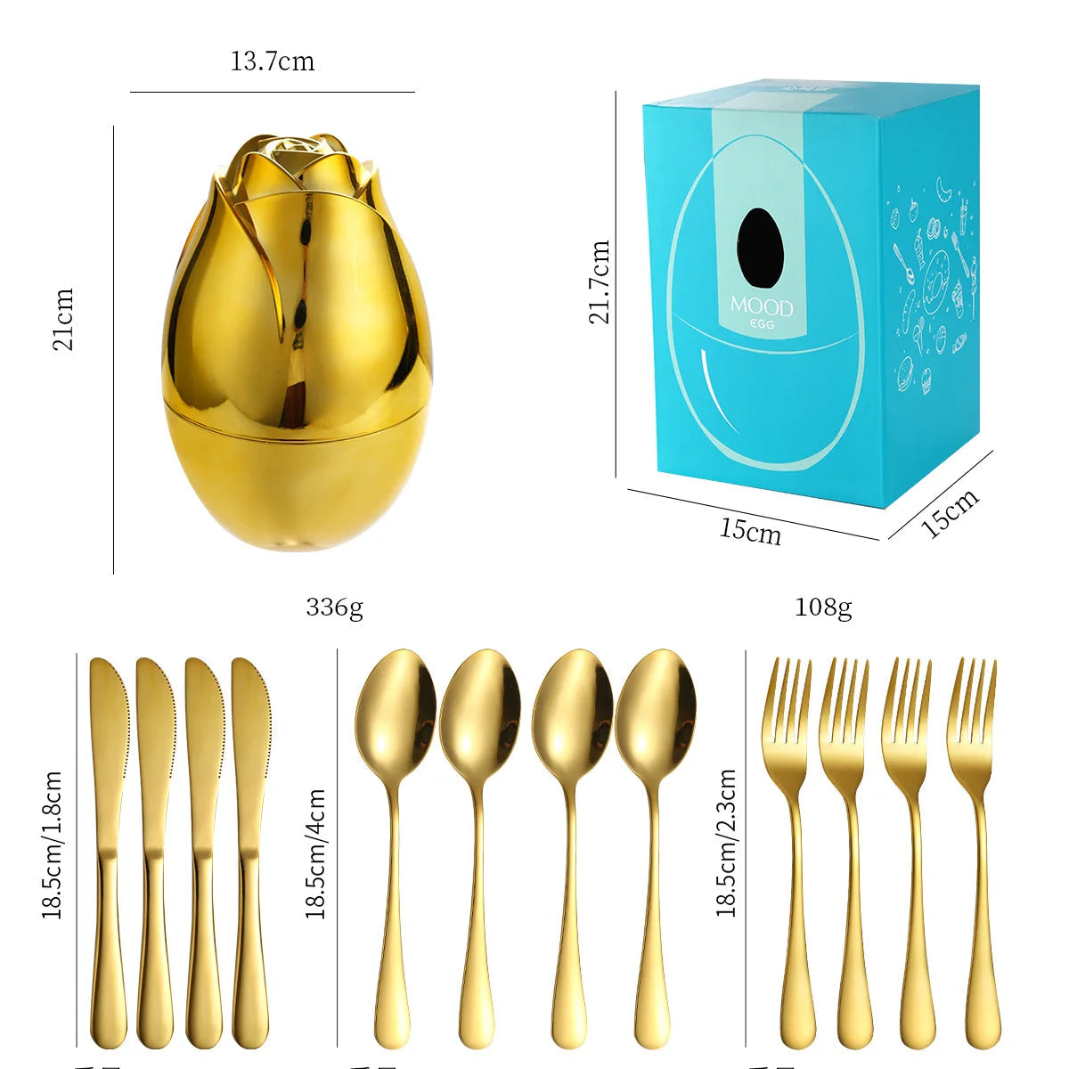High-quality Cutlery Set with Storage Box 12-piece Set