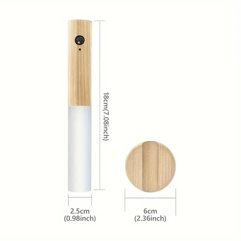 Motion Sensor Intelligent Wooden Magnetic Suction LED Night Light