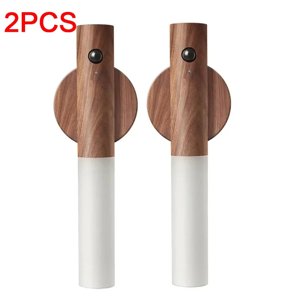 Motion Sensor Intelligent Wooden Magnetic Suction LED Night Light
