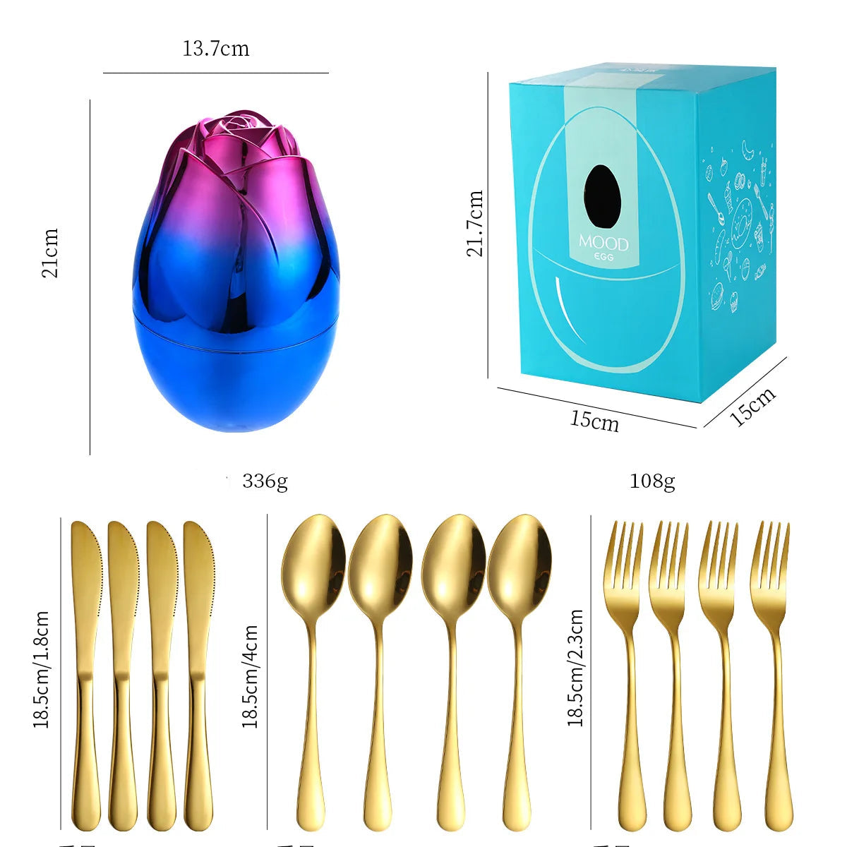 High-quality Cutlery Set with Storage Box 12-piece Set