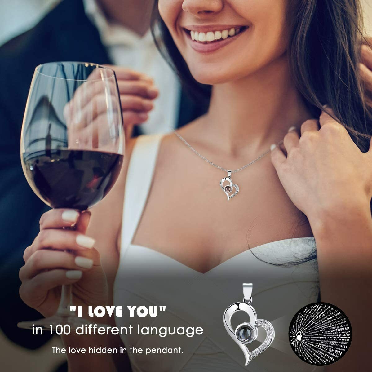 Heart Shaped Necklace with Gift Box