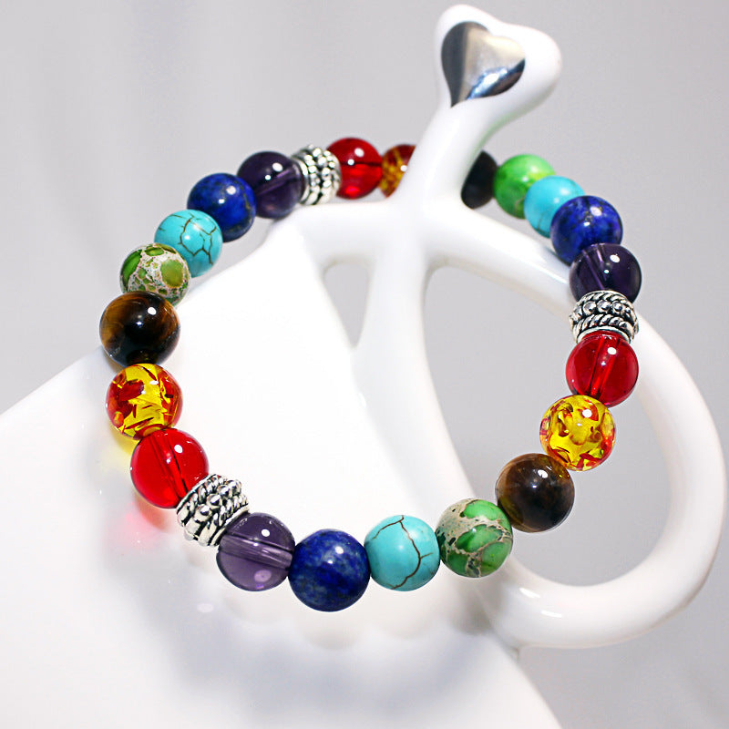 Colorful Seven Chakra Energy Beaded Bracelet