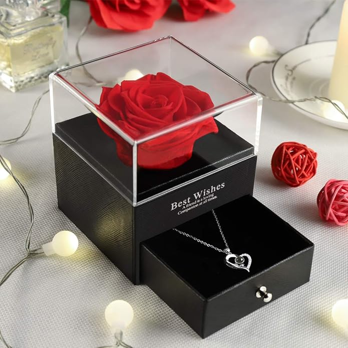 Heart Shaped Necklace with Gift Box