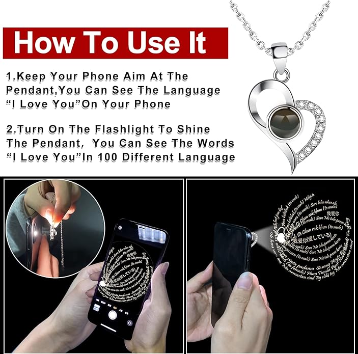 Heart Shaped Necklace with Gift Box