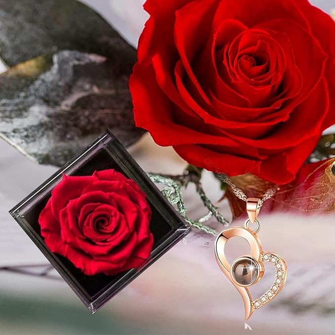 Heart Shaped Necklace with GIft Box