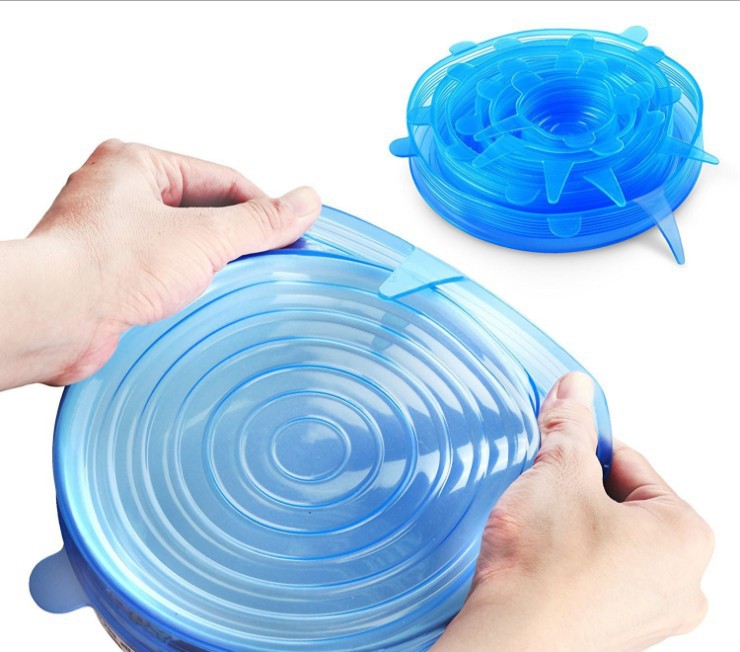 6 Pcs Silicone Cover Stretch Lids