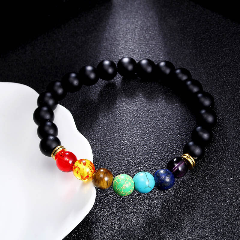 Colorful Seven Chakra Energy Beaded Bracelet