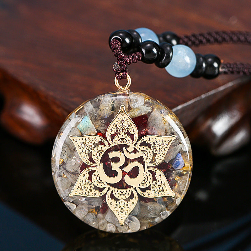 Orgone Energy Pendent Garnet Necklace