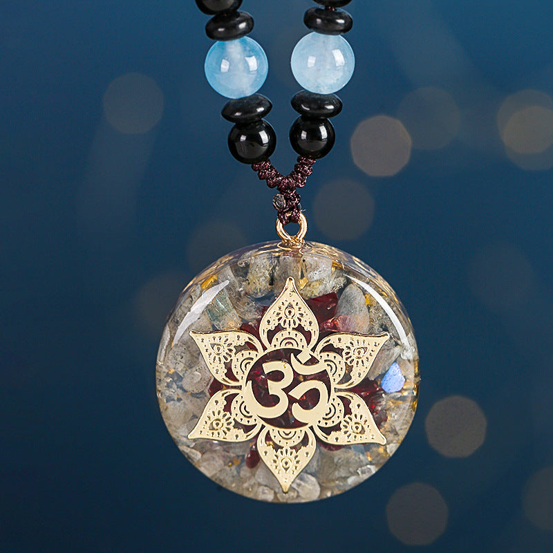 Orgone Energy Pendent Garnet Necklace