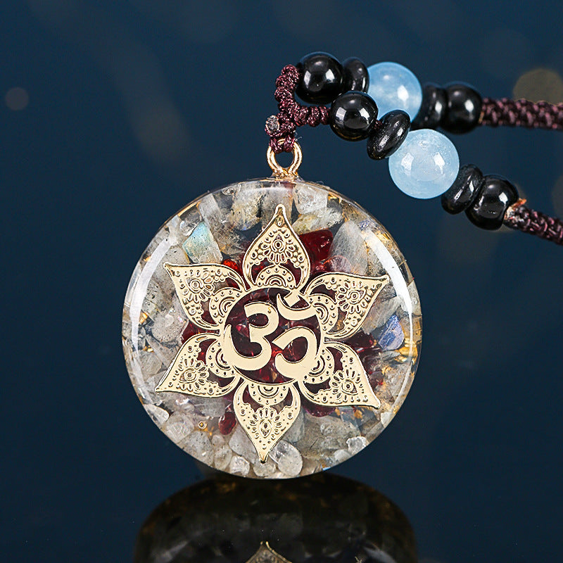 Orgone Energy Pendent Garnet Necklace