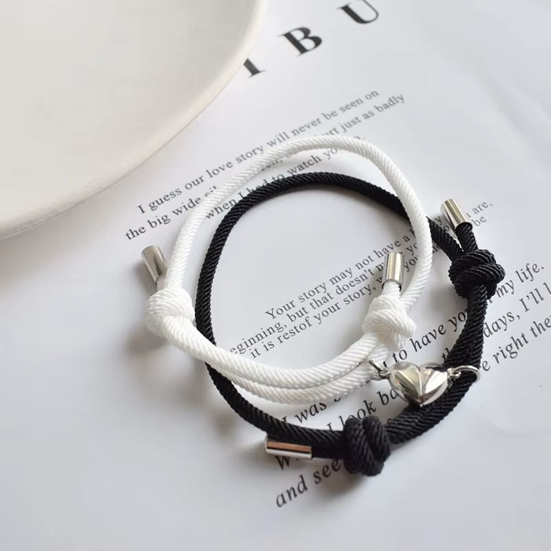 Couple Magnetic Heart Bracelet