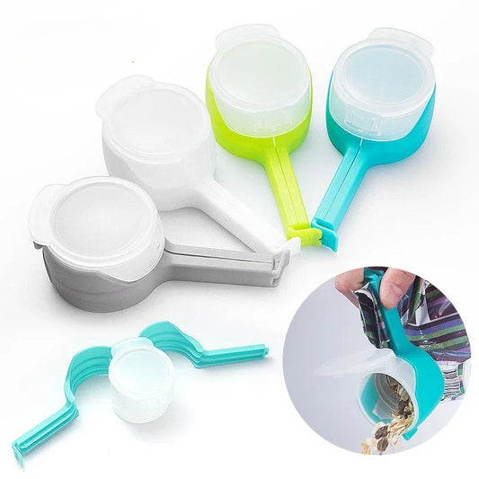 Food Storage Bag Sealing Clips With Pour Spouts