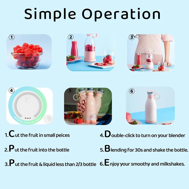 Portable Electric Juicer Blender