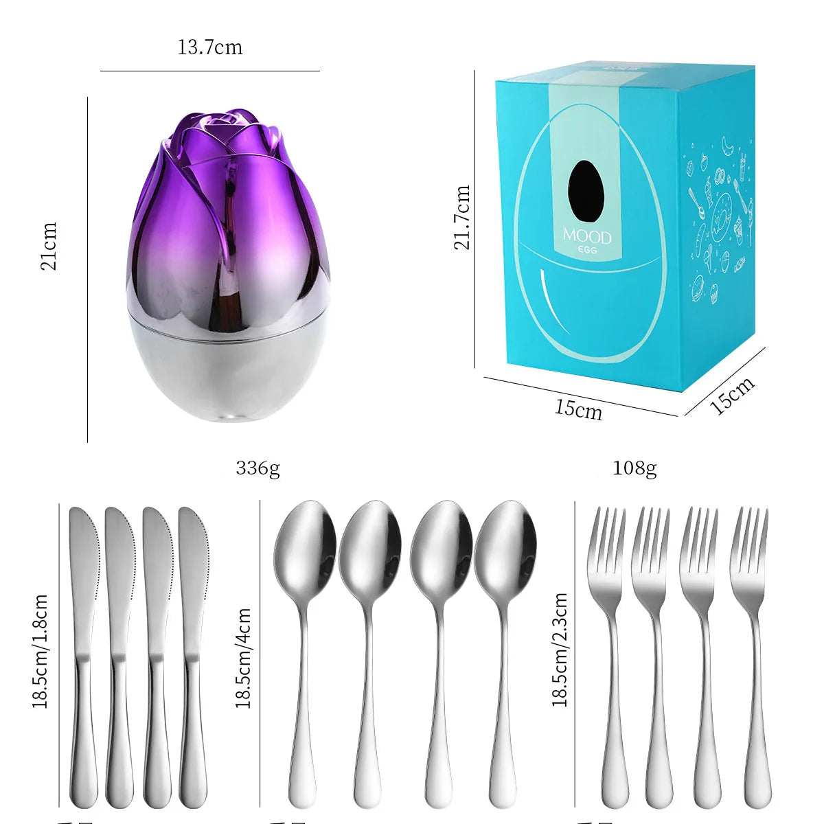 High-quality Cutlery Set with Storage Box 12-piece Set