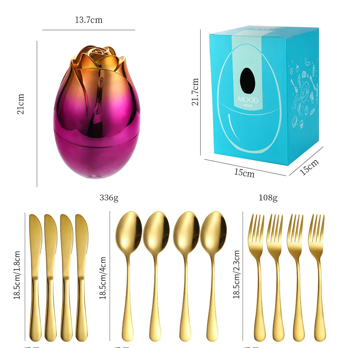 High-quality Cutlery Set with Storage Box 12-piece Set