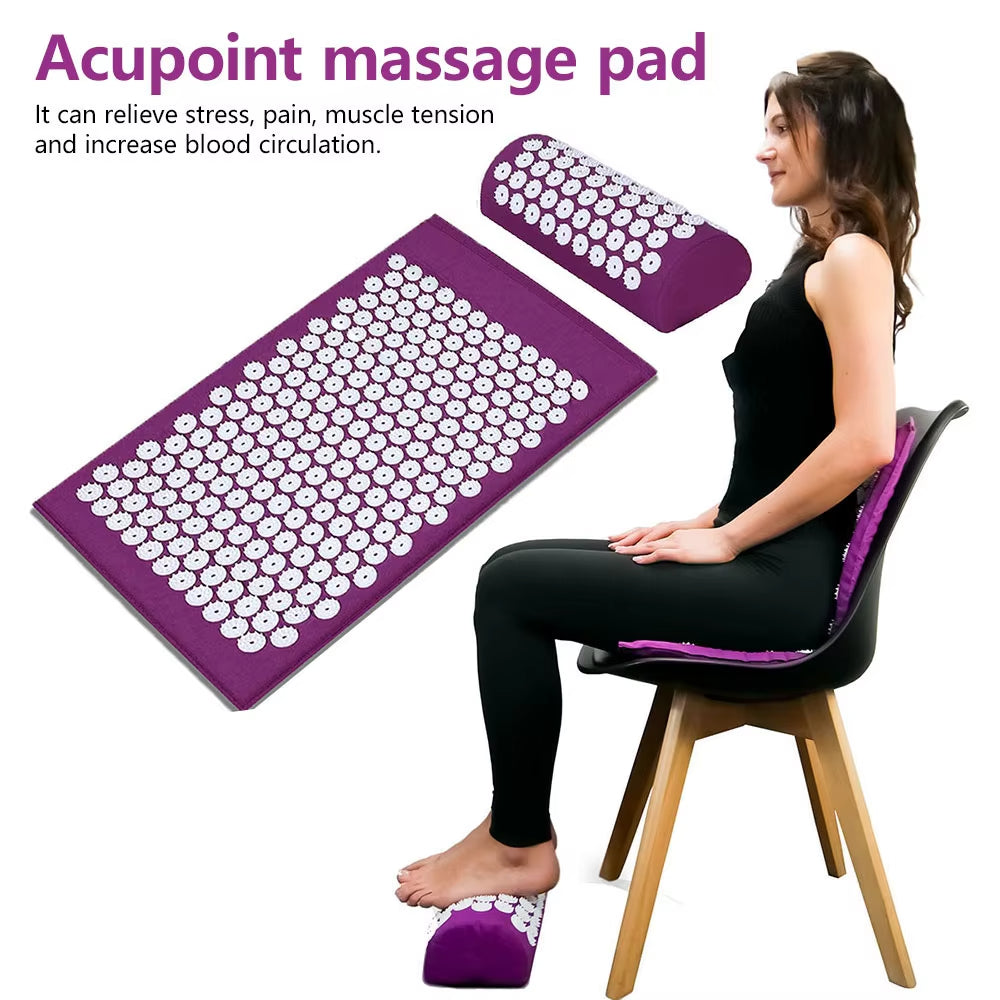Acupressure Massage Mat Pillow Set