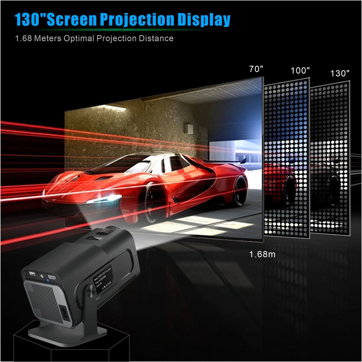 4K Projector HY320 mini Android 11 Dual Wifi6