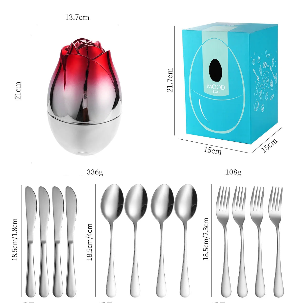 High-quality Cutlery Set with Storage Box 12-piece Set