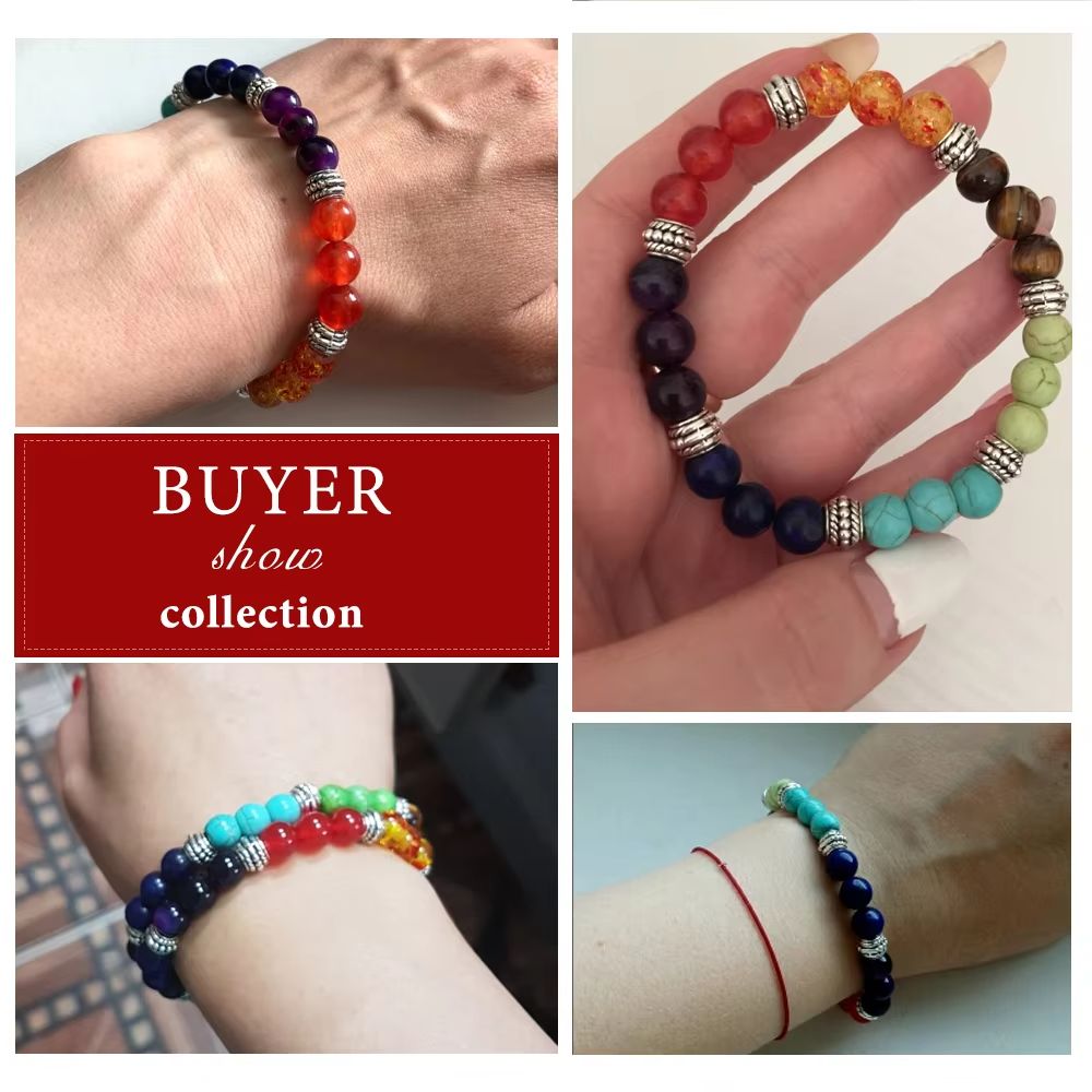 Colorful Seven Chakra Energy Beaded Bracelet