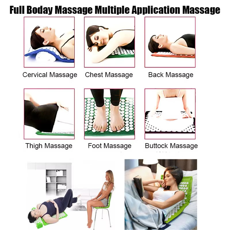 Acupressure Massage Mat Pillow Set