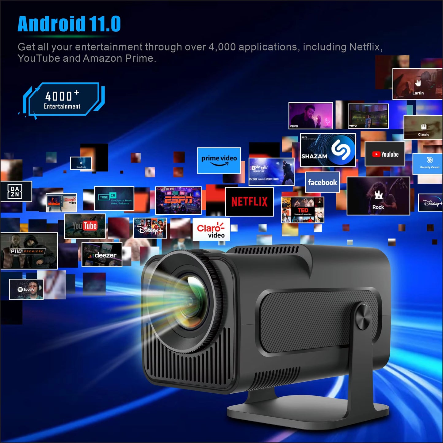4K Projector HY320 mini Android 11 Dual Wifi6