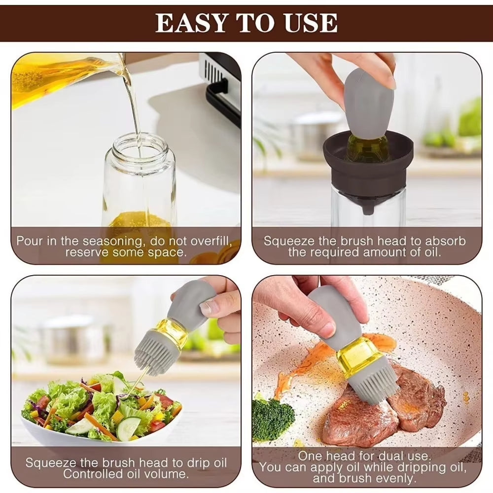Kitchen Oil Bottle with Silicone Brush