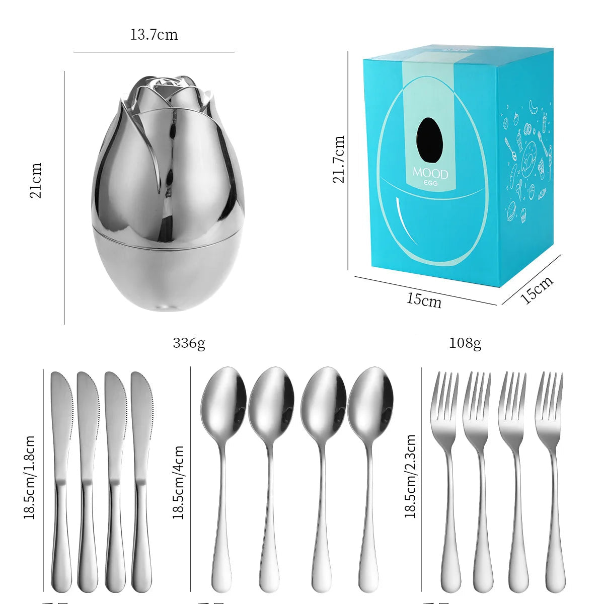 High-quality Cutlery Set with Storage Box 12-piece Set