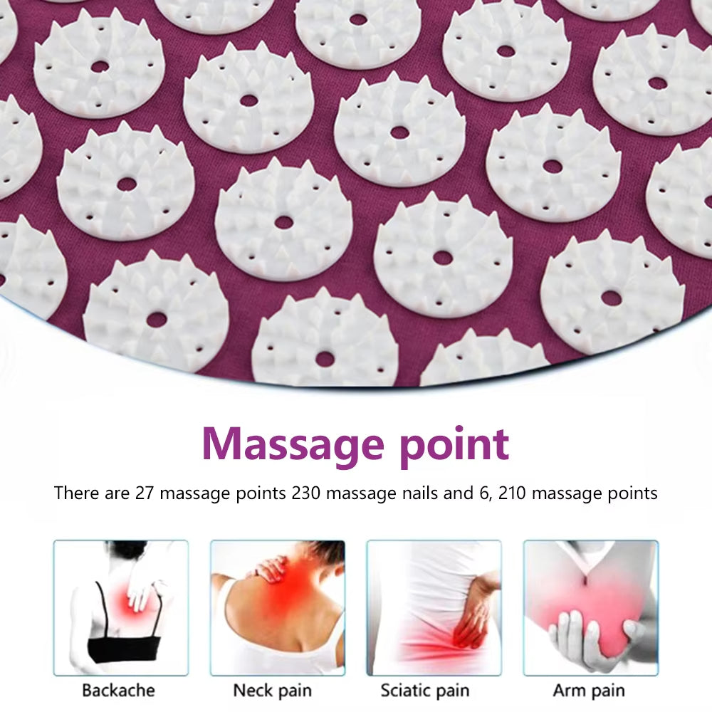 Acupressure Massage Mat Pillow Set