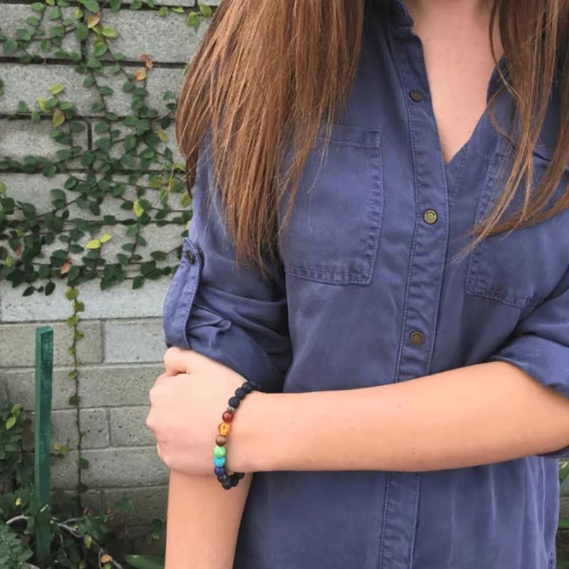 Colorful Seven Chakra Energy Beaded Bracelet