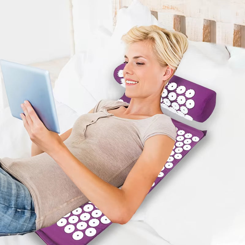 Acupressure Massage Mat Pillow Set