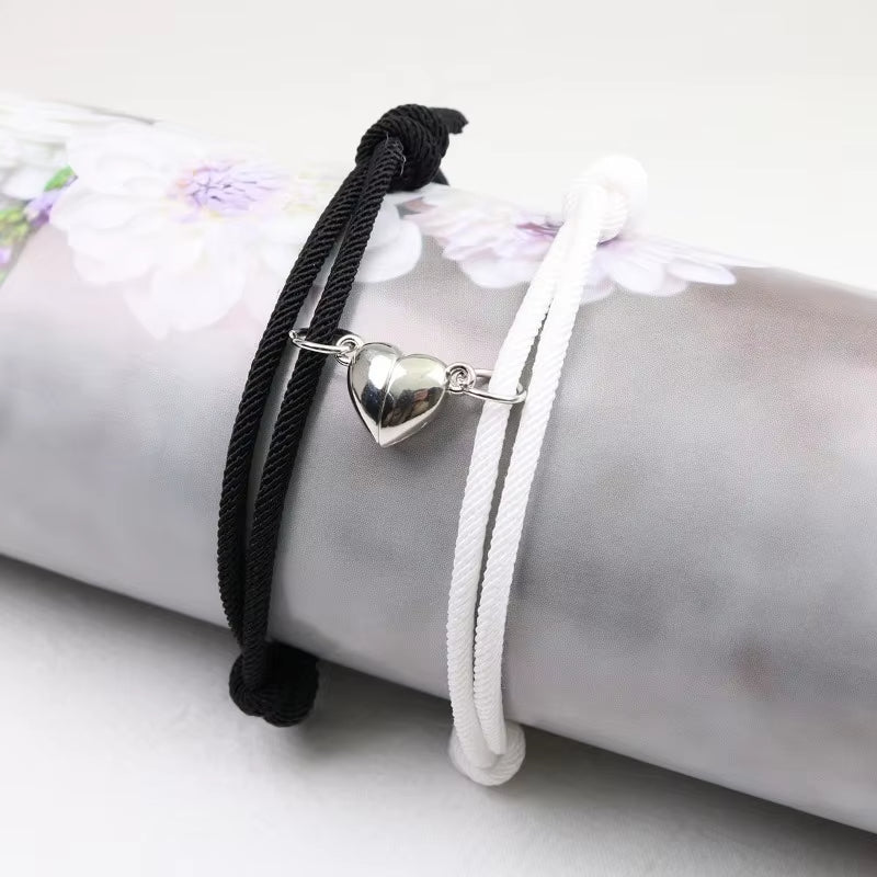 Couple Magnetic Heart Bracelet